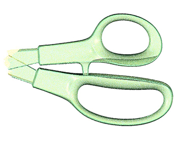 raw point cloud preview of an organic scissors handle